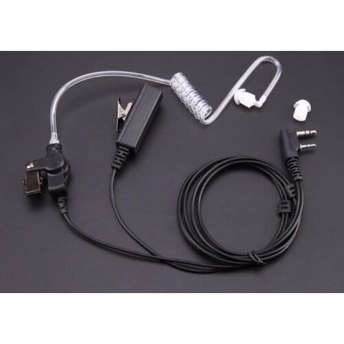 2 Pin Practical Covert Acoustic Tube Earpiece Headset Mic For Baofeng Kenwood UV-5R Radiation-Proof Earphones