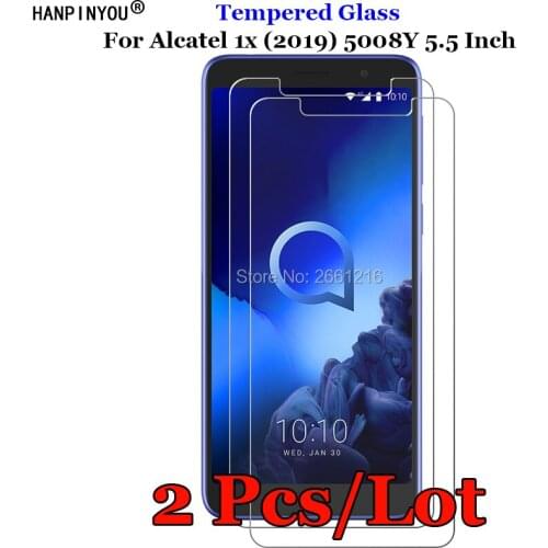 2 Pcs/Lot For Alcatel 1x (2019) 5008Y Tempered Glass 9H 2.5D Premium Screen Protector Film For Alcatel 1x (2019) 5008Y 5.5"