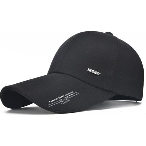 Unisex Extra Long Bill Baseball Cap Adjustable Sun Hat Large Visor Anti-UV for Outdoor Sports Fishing Hat Fashion Canvas Hat