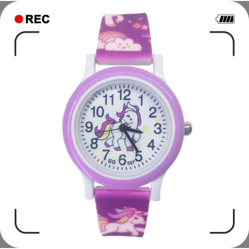 Suitable for Children Aged 3-10 Using Childrens Watches Cartoon Unicorn Boys Girls Kids Wristwatch Gifts Clock Relogio Feminino