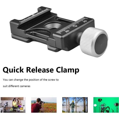 For Tripod Ball Head Arca Swiss QR Plate Clamp Aluminum Screw Knob Quick Release Plate Clamp for Tripod Head Monohead