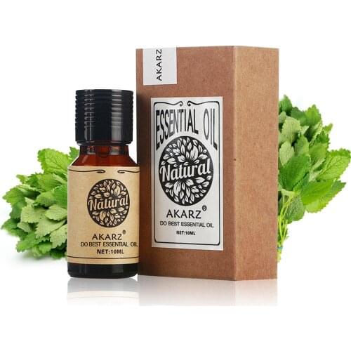 AKARZ Famous brand natural Melissa essential oil Skin healthy luster Cure eczema Lowering blood pressure Melissa oil