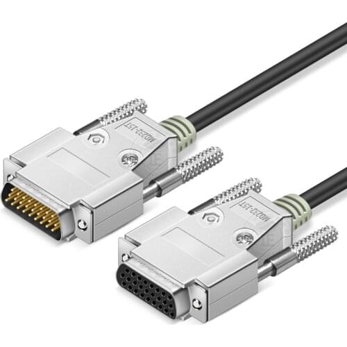 DB26 Pin Cable HDB26 3 Rows DB 26P Male to Female Male to Male Female to Female Extension Date Cable Customized Screw Holes