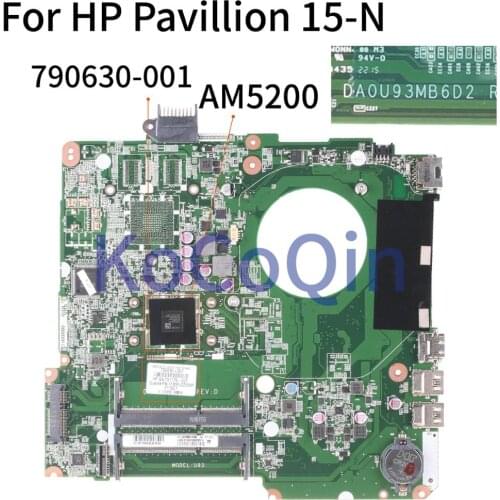 KoCoQin Laptop motherboard For HP Pavillion 15-N 15-F A4-5200 Mainboard DA0U93MB6D2 790630-001 790630-501 790630-601