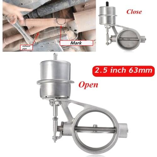 2.5" Stainless Steel Exhaust Control Valve Set Vacuum Actuator Vacuum Actuator Open/Close Style
