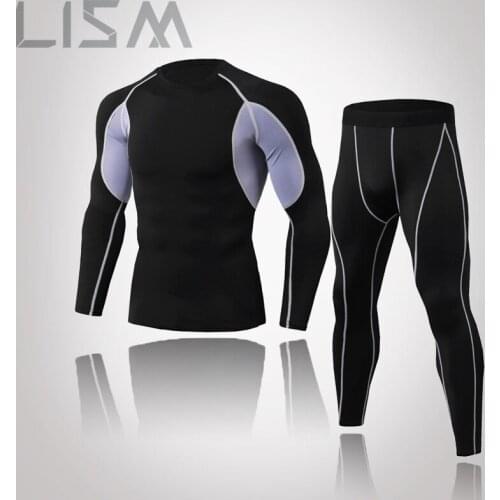 Sportswear Compression Sportswear Quick-Drying Running Suit Clothing Mens Sports Jogging Training Gym Fitness Track Suit