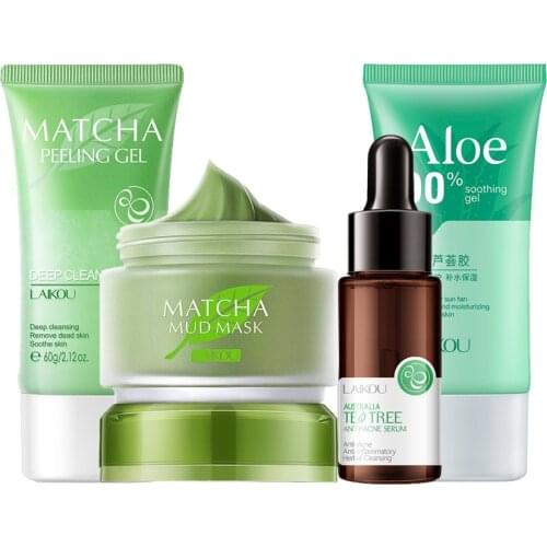 Matcha Face Mask Volcanic Clay Oil Control Deep Cleaning Blackhead Remover Purifying Shrinks Pores Nourishing Acne Treatm