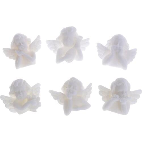 Mini Angels Resin Sculpture Gutta Material Resin Accessories For Dollhouse Decal 26*32mm