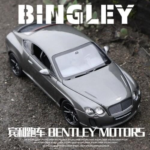 Welly 1:24 Bentley Continental GT toy car model simulation alloy car model Christmas gifts
