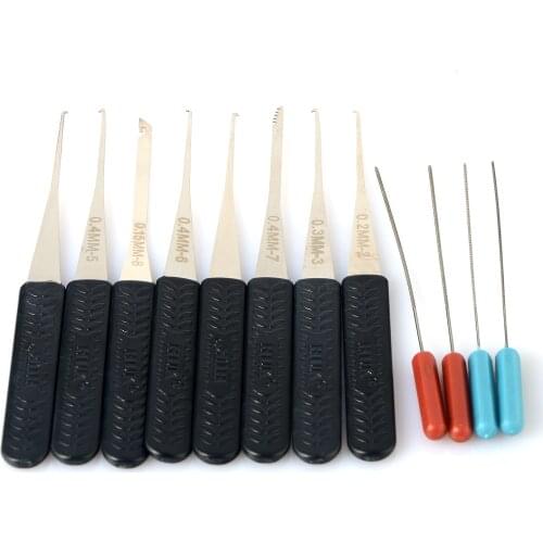 12 PCS Fold Pick Tool Broken Key Remove Auto Locksmith Tool Key Extractor Set Lock Hardware Handle DIY Tools