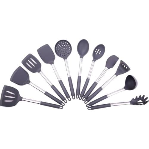 Silicone kitchen cooking tool set household cooking pot non-stick utensil spatula soup spoon kitchen utensils cookware sets