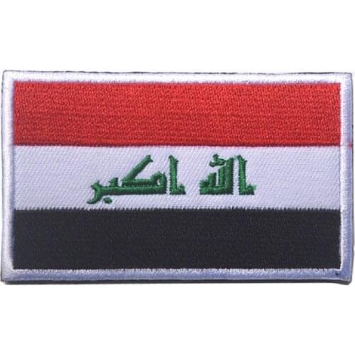 Embroidery Armband Iraq Patch Iraq Flag Military Tactical Patch DIY Appliques For Clothing Hat Bag Patch