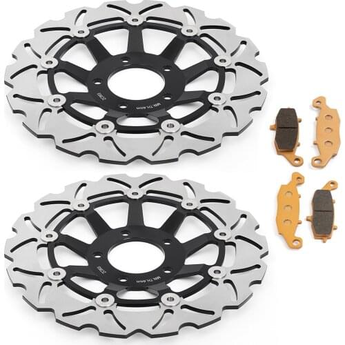BIKINGBOY Front Brake Discs Disks Rotors + Pads For Suzuki GSF 600 Bandit / S 00-04 03 GSX 750 F 98-02 SV 650 S 99 00 01 02 Set