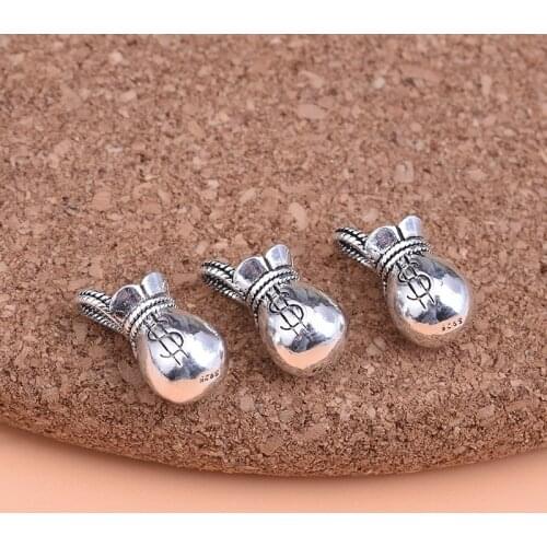 925 Sterling Silver purse Pendant for DIY Jewelry Making Making Handmade Beading Bracelet necklace Pendant Fittings