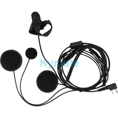 Full Face Helmet Motorcycle Motorbike Headset/Earpiece with Boom Mic & Finger PTT for Baofeng Radio QUANSHENG TG-K4AT 2-pin TYT
