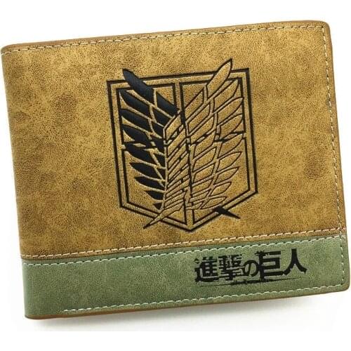 Hot Japanese Anime Death Note/ Attack on Titan/ One Piece/ Game Short Wallet With Coin Pocket Zipper Poucht Billetera