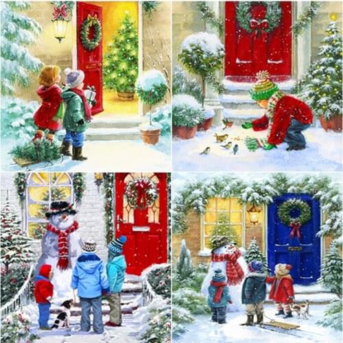 DIY Christmas Gift Diamond Painting Mosaic Diamond Embroidery Cross Stitch Full Round Drill Special Shape Rhinestone Hotel Decor