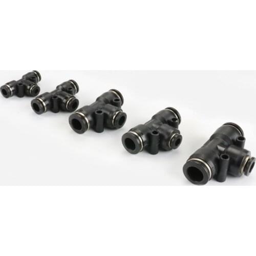 T-type three-way variable diameter pneumatic quick insertion quick tracheal connector full peg16-12 / 12-10 / 10-8 / 8-6