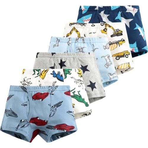 Sharely Sheep Little Boys Soft Cotton Boxer Briefs Dinosaur Truck Shark Baby Toddler Kids Short Panties Underwear 6 Pack