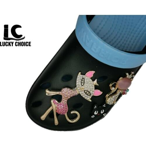 1pc Brand Shoes Charms Designer for Croc Charms Bling Rhinestone for JIBZ Shoes Charms Gift for Clog Decoration