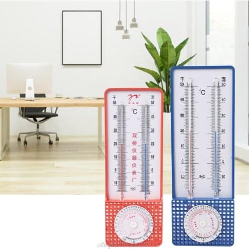 Wet and Dry Bulb Hygrometer Thermometer for Household Greenhouse Wall-Mounted Temperature Humidity RH Monitor A02 21 Dropship