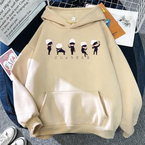 Lil Gojo Japan Hot Anime Print Hoodie For Girls Harajuku Plus Size Hoodies Women Streetwear Autumn Warm WomenS Sweatshirts