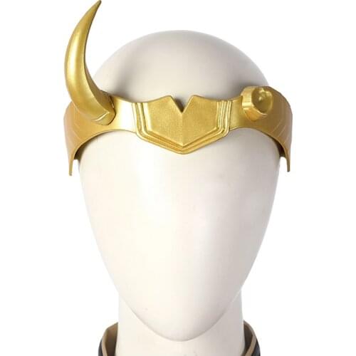 Lady Loki Cosplay Costume Leading Role Sylvie Mask Halloween Masquerade Head Accessories Adult Women Headgear