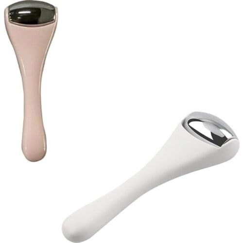 Women Mini Ice Roller Metal Eye Cream Applicator Cool Relieve Puffiness Facial Roller Massager Instrument Reduce Wrinkle Lifting