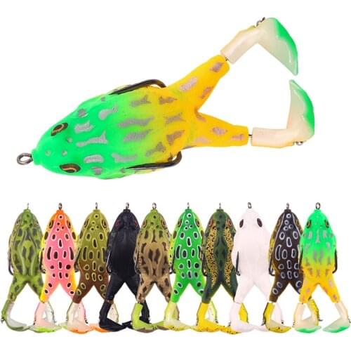 1PCS 8.4G/13.6G/16.6G Double Propeller Frog Soft Baits Artificial Silicone Lure Jig Trolling Wobbler Soft Lure Fishing Tackle