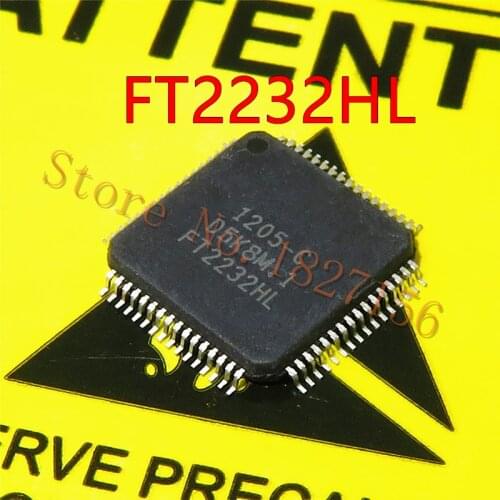 1pcs/lot FT2232 FT2232HL LQFP64 In Stock Dual High Speed USB to Multipurpose UART/FIFO IC