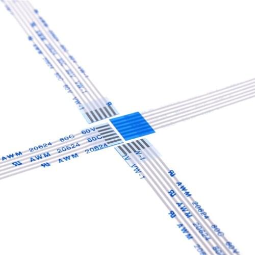 100pcs FPC Flexible Flat Cable FFC 6 PIN 1.25 mm pitch Same directions Length 50 70 100 150 200 300 400 500 mm isotropy Type A