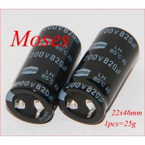 200v 820uf 100% Original New Electrolytic Capacitor capacitance Radial 22x46mm (2pcs)