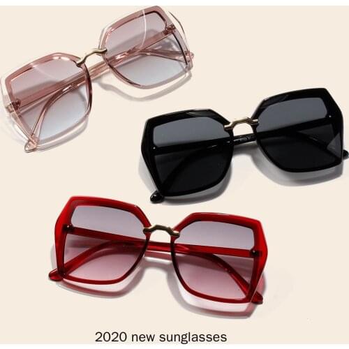 2020 Square Sunglasses Women Brand Designer Glasses Gradients Color Oversized Sun Glass Female Mens Green Black Eyeglasses NX