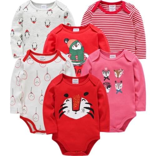 3/6PCS Autumn Newborn Baby Girl Jumpsuit Cotton Unisex Infant Bodysuits Onesie Clothing Summer Baby Girls Boys Clothes Roupa de