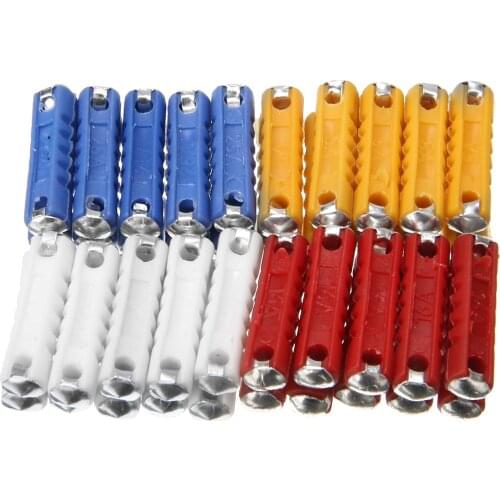 40pcs Ceramic Continental Car Fuse Automotive Torpedo Bullet Fuse 5Amp/8Amp/16Amp/25Amp Assortment Classic Car Auto Fuse Kit