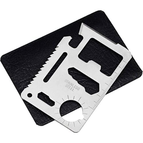 5pcs) Large size 6.8X4.5cm Outdoor Multifunctionl Tools Pocket Saber Card Outdoor Camping Survival Knife