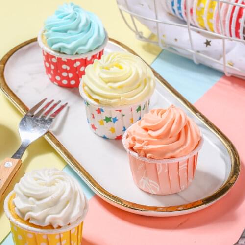 50pcs Golden Muffin Cupcake Paper Cup Oilproof Cupcake Liner Baking Cup Tray Case Wedding Party Caissettes Cupcake Wrapper Paper