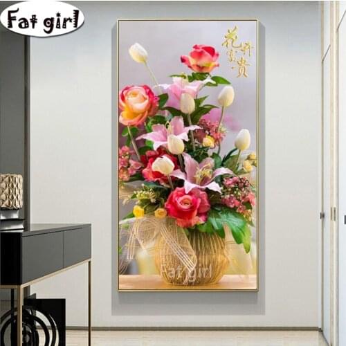 5D DIY Diamond Painting Full Square Flower Still Life Diamond Embroidery Home Sweet Home Cross Stitch Rhinestone Modern Decor
