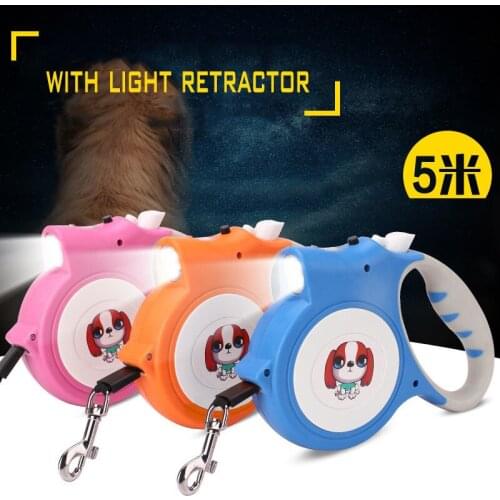Led Lights Automatic Retractable Dog collar perro Leash For Dog Nylon Length 5m Dog Leash For Small Medium Dogs Pets Accessories