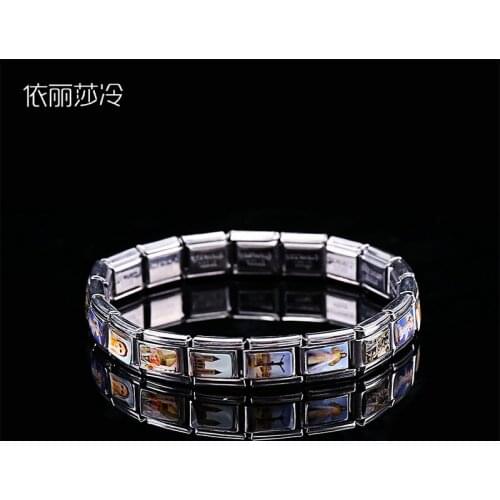 Crucifix Jesus Christian Lady mens cross bracelet handmade stainless steel bracelet