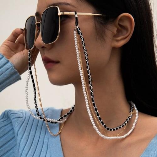 New Glasses Chain Versatile Women Fashion Style Bead Chain Daily Decorate Eyeglass Chain Lanyard Glasses Chains Girls 2021
