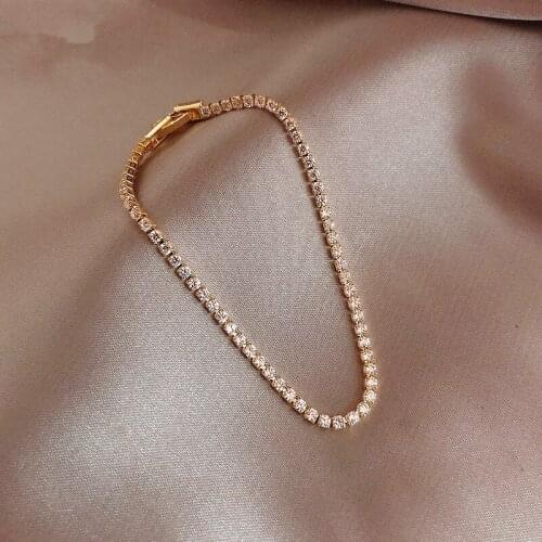 Zircon Bracelet Cool Wind web celebrity Bracelet Girlfriend Bracelet INS Minimal Female Hand Jewelry Fashion Beautiful