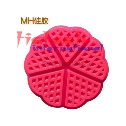 By dhl 200pcs practical Silicone Waffle Mold Maker Pan Microwave Baking Cookie Cake Muffin Bakeware Cooking Tools