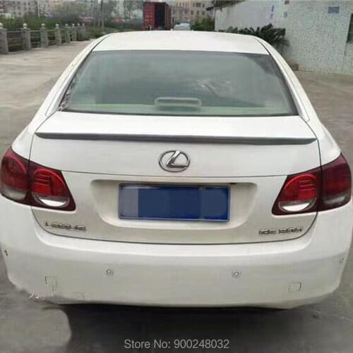 For Lexus GS450 Spoiler 2007-2011 ABS Plastic Unpainted Color Rear Roof Spoiler Wing Trunk Lip Boot Cover Car Styling
