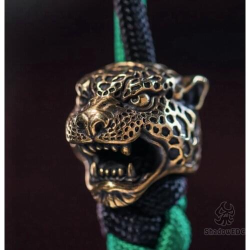 EDC Tibetan Silver Brass Knife Beads A Pendant Paracord Outdoor DIY Decorations Tibetan Silver Brass Camping Gear EDC Tools