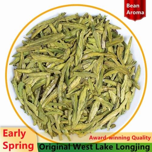2021 Premium Chinese West Lake Dragon Well Long Jing Tea XiHu Longjing for Lose Weight Tea Green Health Care Loss Slimming Tea