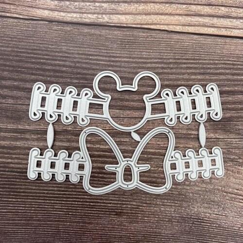 Metal Cutting Dies Bow Fence Stencils for DIY Scrapbooking Album Stamp Paper Card Embossing New Die Cut