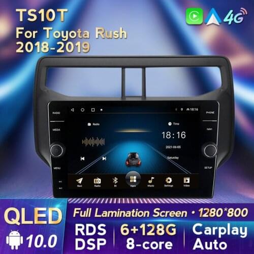 MLOVELIN QLED Screen Suitable for Toyota Rush 2018 2019 car multimedia radio navigation RDS DSP built-in carplay Android auto