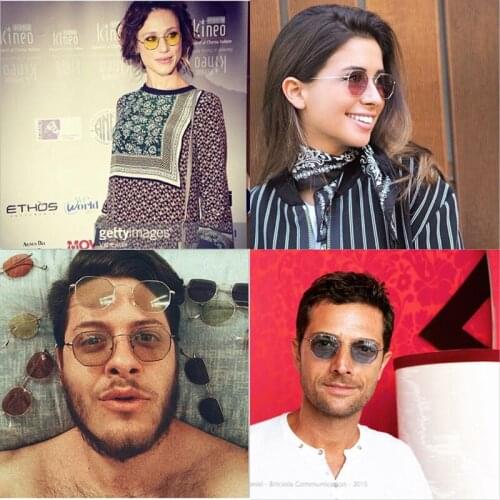 New Luxury Sunglasses Women Men 2019 Fashion Retro Metal Sun Glasses For Lady Vintage Mirror Oculos De Sol Feminino UV400 KD674