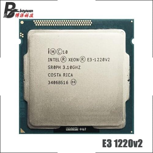 Intel Xeon E3-1220 v2 E3 1220v2 E3 1220 v2 3.1 GHz Quad-Core CPU Processor 8M 69W LGA 1155